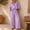 Purple plus size two piece set a1, variant on BRELIL Women Plus Size Two Piece Set Striped Collared Long Sleeve Shirt Wide Leg Pants Loose Boho Vacation Casual Travel Outfits Tracksuit, Black 3XL