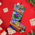 thumbnail image 4 of Dora-South Park Tema: Calcetines de Navidad, fino lino blanco para colgar en escaleras y chimenea, decoración navideña para el hogar, regalo de Navidad. 54cm × 38cm, 4 of 5