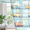 thumbnail image 4 of Yayeee Window Curtains Light Filtering 63"x52" Grommet Panel Pair Home Living Room Decor, Cartoon Train Pattern, 4 of 7