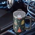 thumbnail image 5 of 30oz Snowflakes Tumbler with Lid and Straw, Stainless Steel Cup with Handle Red Bowknot Travel Coffee Mug, Christmas Presents, 5 of 5