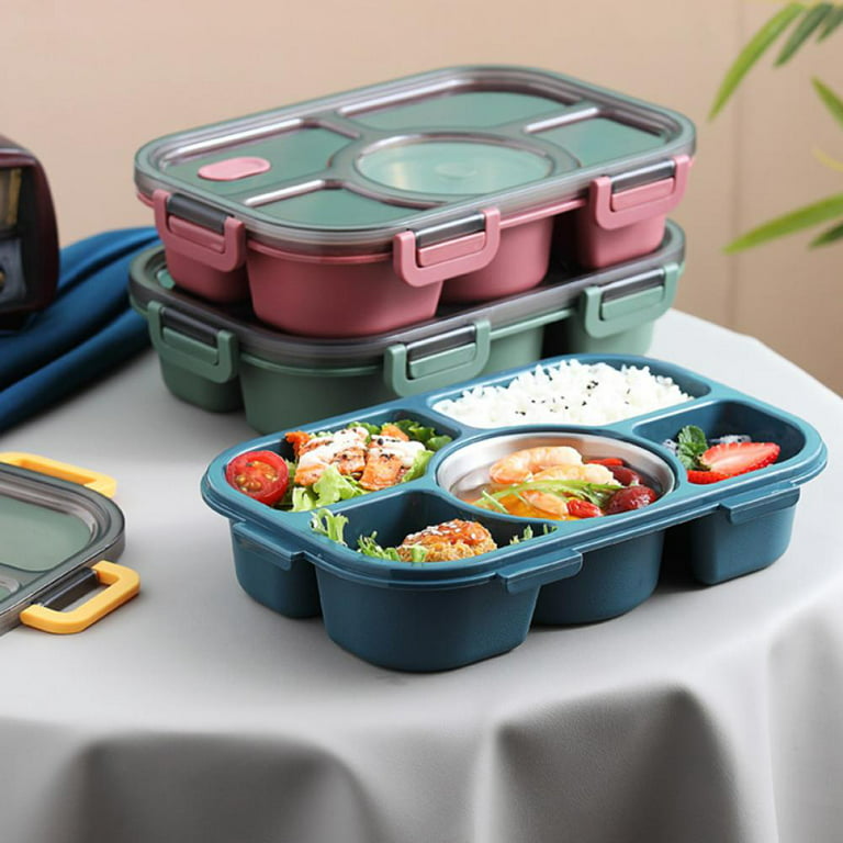 1pc 1300ml Portable Stainless Steel Lunch Box For Adult, Student, Travel  With Lid And Noodle Bowl
