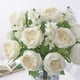 thumbnail image 2 of 9 cabezas Artificial Peony Flower Bouquet Body Party Silk Seda Ramo Floral Oficina Oficina Falso Peony, Blanco Jooan Hogar, 2 of 2