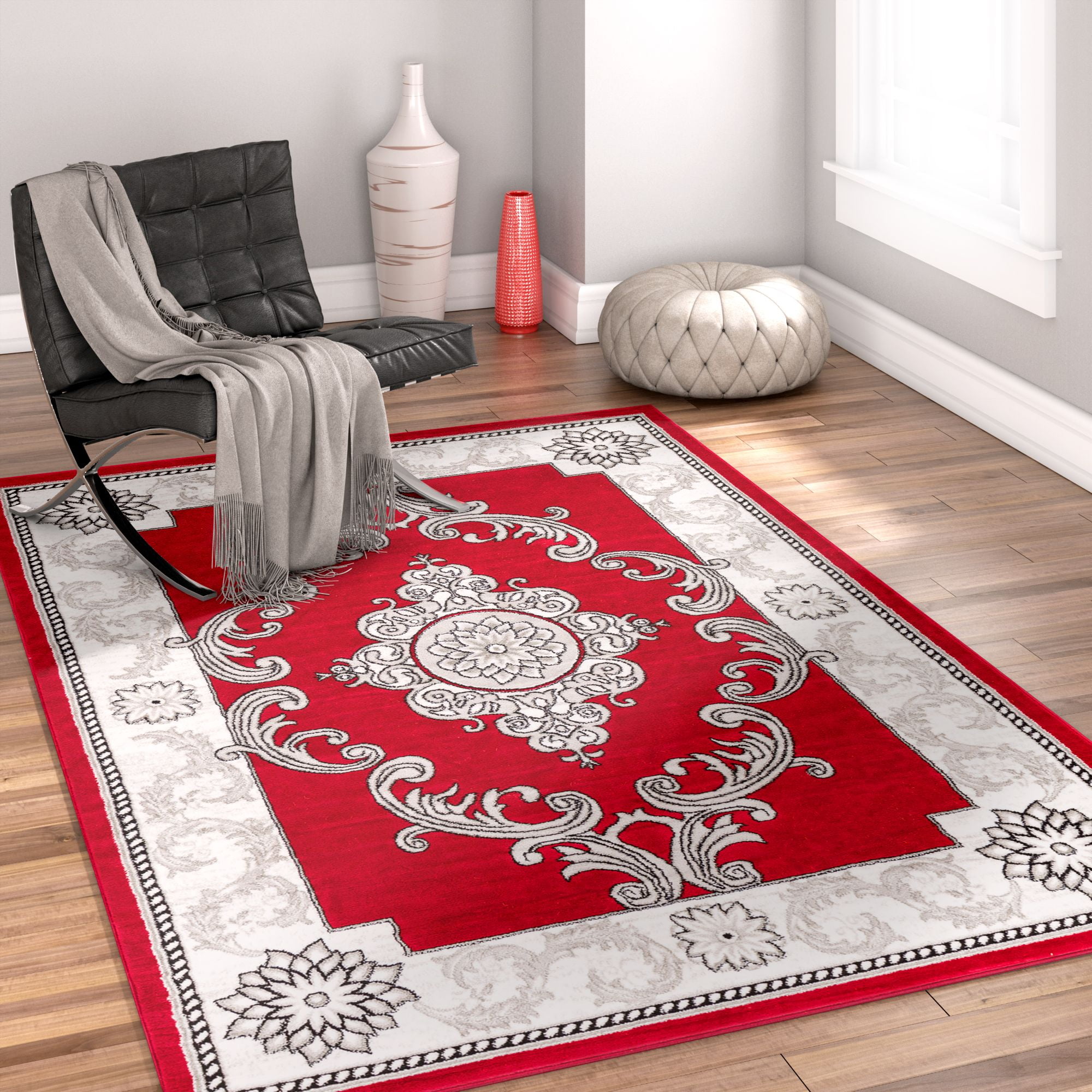 Well Woven Ash Yonderhill Modern Red Area Rug