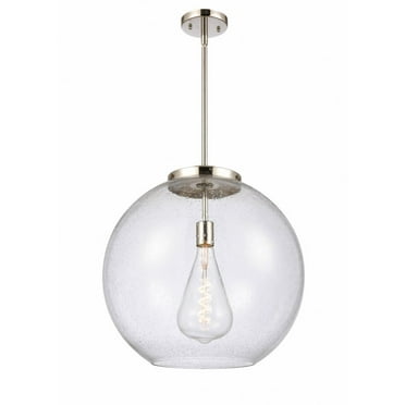 221-1S-PN-G124-18-Innovations Lighting-Athens - 1 Light Pendant In Industrial Style-18.38 Inches Tall and 17.75 Inches Wide-Polished Nickel