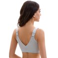 thumbnail image 2 of Unique Bargains Lace Front Closure Full Coverage Wirefree Bras D 42 Light Blue, 2 of 6