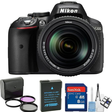 Nikon D5300/D5600 DSLR Camera with Nikon 18:140mm Lens Starter Package