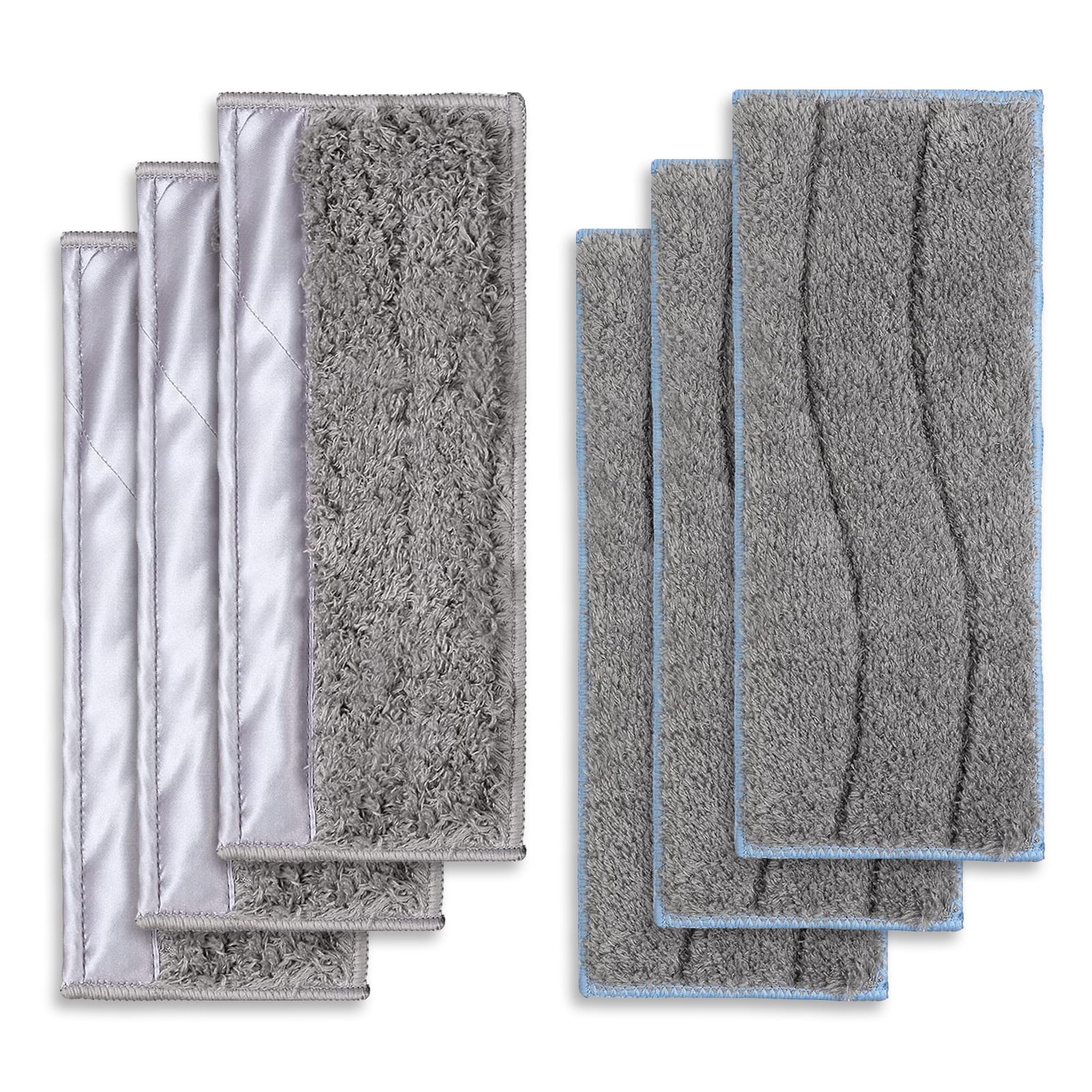TSV 6 Pack Replacement Mopping Pads, 3 Wet Pads and 3 Dry Pads Washable Mopping Cloth Compatible with iRobot Braava Jet M6 Vacuum Cleaner