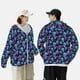 thumbnail image 4 of Fotbe purple flower blue Skull Chaqueta con Protección Solar UPF 50+ para Hombre y Mujer, Camisa con Capucha y Bolsillos-Large, 4 of 7
