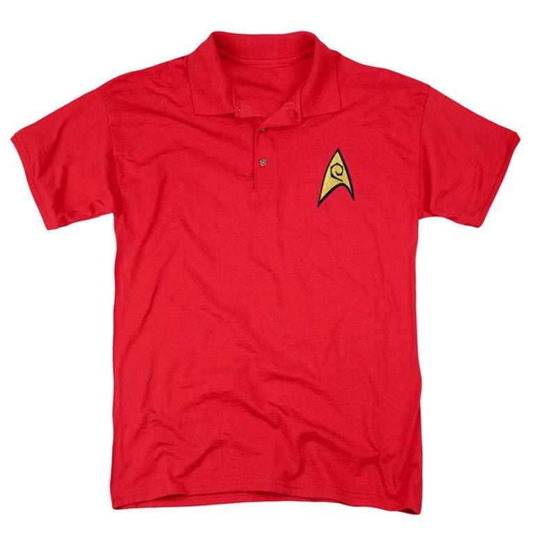 Star Trek Starfleet Uniform Adult Engineering Red Polo Shirt