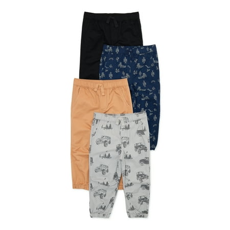 

Garanimals Baby and Toddler Boys Woven Joggers 4-Pack Sizes 12M-5T