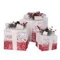 thumbnail image 2 of Home Decor Qwtwty 3PCS Christmas Iron Decorative Box Shopping Window Gift Box Christmas Tree Decoration Gift Box, 2 of 4