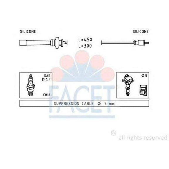 Facet - Spark Plug Wire Set - 4.9764