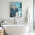 thumbnail image 5 of Canvas Wall Art Turquoise Grey Canvas Art Print Abstract Graffiti Pictures Wall Decor for Living Room Bedroom Artwork Decorations Stretched Framed Ready to Hang 8"x10", 5 of 9