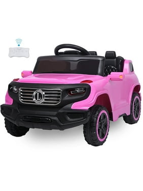 Powered Toy Car on 4 Wheels, Kids Electric Car with Remote Control, 6V Kids Toy Car with 3 Speeds, Kids Ride-On Car with Seat Belt and Forward/Reverse, Birthday Gifts for Boys Girls, Pink, Y1581