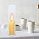 thumbnail image 4 of 1 juego de candelabros de vidrio transparente para velas cónicas con base resistente al viento, cubiertas cilíndricas, soporte alto para velas, ideal para bodas, cumpleaños, Navidad y decoración del, 4 of 5