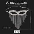 thumbnail image 2 of 1PC Silver Rhinestone Face Chain Jewelry Sparkle Facial Eye Tassel Veil Sexy Masquerade Alloy Fringe Chains, 2 of 7