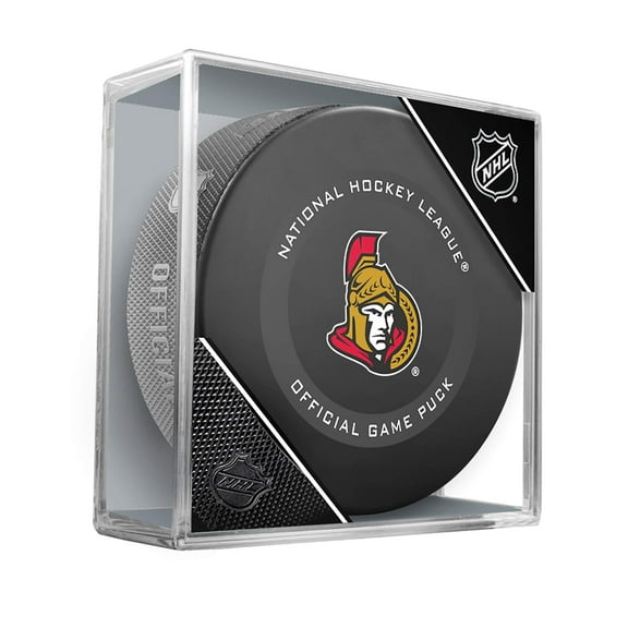 Ottawa Senators Official Game Hockey Puck with Holder