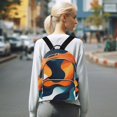 thumbnail image 7 of FORMRS Mini Backpack Purse for Women Travel Daypack Casual Shoulder Bag, Green Abstract Wavy, 7 of 7
