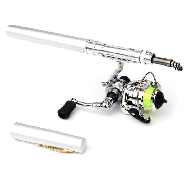 Pocket Collapsible Fishing Rod Reel Combo Pen Fishing Pole Kit Telescopic Fishing Rod Reel Combo Kit