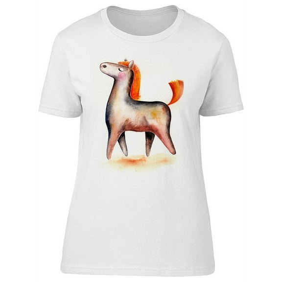 Watercolor Horse Orange Mane T-Shirt Women -Image by Shutterstock, Female x-Large