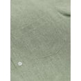 thumbnail image 3 of Youclos Men's Button Down Shirt Linen Short Sleeve with Pocket, 3 of 7