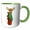 Green/White, variant on 3drose, Cute Funny Moose Playing Cello Cartoon, 15oz Mug
