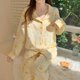 thumbnail image 1 of Pijamas de mujer de primavera y otoño de manga larga de algodón de aire engrosado sándwich estilo princesa dulce otoño e invierno ropa de casa invierno, 1 of 6