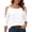 White, variant on hotojiny Cold Shoulder Tops for Womens Cute Scoop Neck 3/4 Sleeve Shirt Summer Fashion Outfits Spring Beach Vacation T Shirts