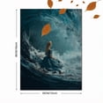 thumbnail image 3 of Qisvanset 12x16 Inch Large Orange Pink Poppy Canvas Painting Wall Art, 3 of 5