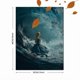 thumbnail image 3 of Qisvanset 12x16 Inch Large Orange Pink Poppy Canvas Painting Wall Art, 3 of 5