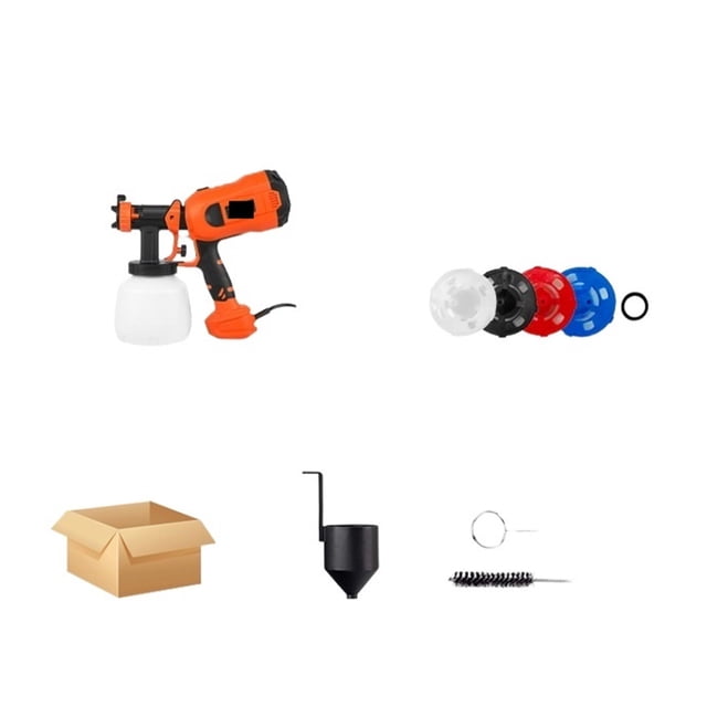 600W Electric Spray Gun 4 Nozzles 1000ml HVLP Paint Sprayer Flow Control Airbrush Easy Spraying Household ,Easy to Use
