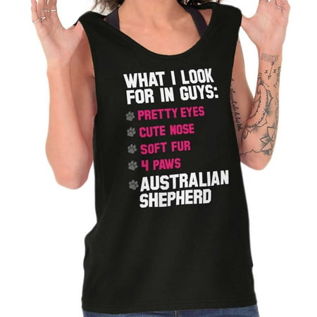 Brisco Brands Look For In Guys Dog Shepherd Tank Top T-Shirt For Women