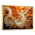thumbnail image 2 of Designart "Fluid Flames In Abstract Coffee" Abstract Shapes Floater Framed Canvas Prints, 2 of 5