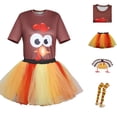 thumbnail image 4 of Disfraz de pavo para cosplay del Día de Acción de Gracias, vestido de burbuja naranja, vestidos de tutú para niñas, ropa de cosplay, lindos disfraces festivos, 4 of 4