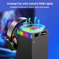 thumbnail image 2 of Adjustable Cooling Fan for Xbox Series X Console Intelligent Temperature Control Function RGB Lighting Effect Radiator with Headphone Hook, 2 of 9