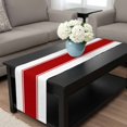 thumbnail image 4 of Red Solid Color Texture Table Runner 108 Inches Long, Simple Red Stripes Kitchen Coffee Dining Table Decoration for Home Party Birthday Wedding Home Decor 13x108 Inches, 4 of 8