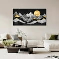 thumbnail image 2 of HFDF Black and Gold Wall Art Mountain Pictures Wall Decor Canvas Prints Above Bed Artwork Paintings Home Office Decorations for Living Room Bedroom Dinning Room Kitchen 24x20inch Framed, 2 of 7