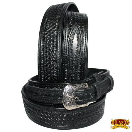 34 In Western Hilason Genuine Leather Mens Ranger Belt 1.5" Width