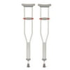 Medline Lightweight Aluminum Red Dot Crutches,Youth, 4'6"-5'2"
