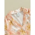 thumbnail image 5 of Satin Pajama Set for Kid Baby Girl Boy Button-up Tops Shorts Sleepwear Nightwear Loungewear Outfits, 5 of 9