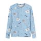thumbnail image 4 of ICHUANYI Clearance Fashion Women Casual Long Sleeve Printing Round Neck Loose T-Shirt Blouse Tops(Light Blue, XL) ICHUANYI WER2023080709525, 4 of 5