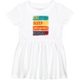 thumbnail image 3 of Inktastic Martial Arts Eat Sleep Taekwondo Repeat Girls Baby Dress, 3 of 5