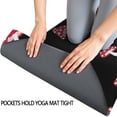 thumbnail image 3 of Red Mushroom Dot Black Pattern Hot Yoga Mat Towel Non Slip for Hot Yoga - Quick-Drying Yoga Mat Cover with 4 Corner Pockets with Travel Bag - Hot Yoga Towel Non Slip 74"x26", 3 of 6