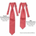 thumbnail image 5 of Boy’s Coral Formal Satin Pre-Tied Neck Tie by Spencer J’s Signature Satin Collection, 5 of 5