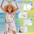 thumbnail image 6 of Jiueut Pink Floral Heart Print Girls One Piece Swimsuit Cute Bathing Suit with Mesh Cover Up Skirt Swimwear with Adjustable Strap Size 7-18Y, 6 of 7