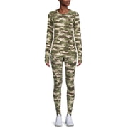ClimateRight by Cuddl Duds Women's Stretch Fleece Long Underwear High Waisted Thermal Leggings