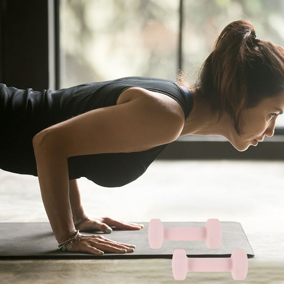 FELTECHELECTR 2Pcs Home Fitness Enthusiasts Dumbbells Women Strength Training and Toning 5.5x2.4x2.4in Plastic