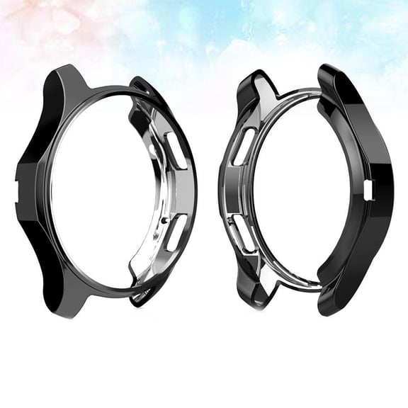 KALLORY 1Pcs Gear S3 Watch Case Tpu 46mm Black Round Wrist Watch Cover