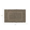 thumbnail image 3 of Jean Pierre New York Sophie Border 100% Cotton Bath Mat - Non-Slip Bath Rug - Brown Cappuccino - 20" x 32", 3 of 8