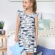 thumbnail image 4 of Balery Blue Fish Camisón de princesa para niñas, pijama de algodón con mangas abullonadas, suave y bonito.-Large, 4 of 6